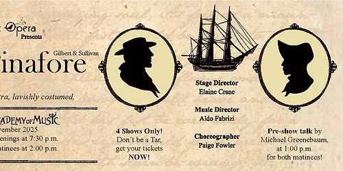 HMS Pinafore November 6, 7, 8 & 9