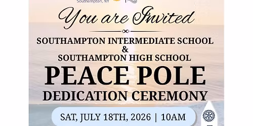 Southampton Intermediate & High School Peace Pole Dedication
