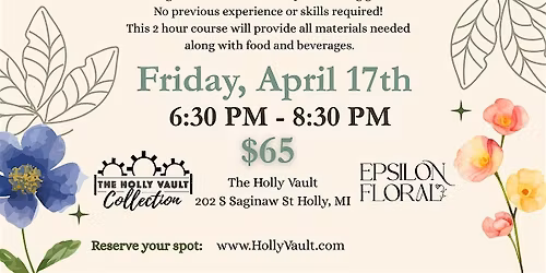Floral Wreath Workshop with The Holly Vault Collection & Epsilon Floral