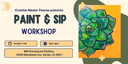 Paint and Sip: Succulent Painting