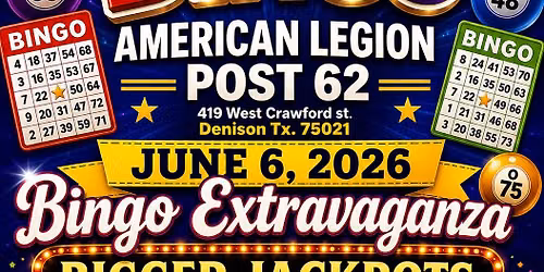 TAL Extravaganza Bingo Post 62