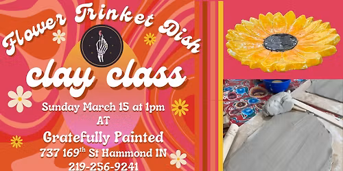 Clay Flower Trinket Dish Technique Class