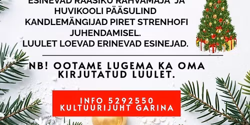 T\u00e4histame kolmandat adventi j\u00f5ululuule ja kandlem\u00e4nguga. 