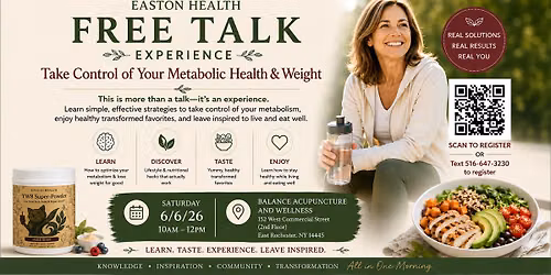 Take Control of Your Metabolic Health & Weight: A Free Wellness Experience