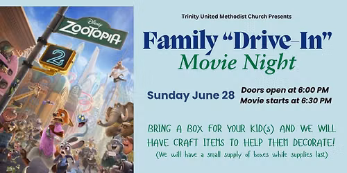 Family "Drive-In" Movie Night