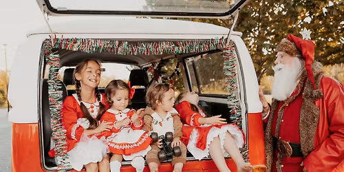 VW bus Christmas mini with Santa 