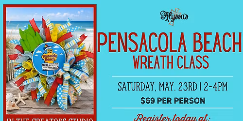 Pensacola Beach Wreath Class with Kelly