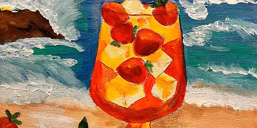 Strawberry Lemonade by he Beach- Acrylic