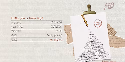 Kratke pri\u010de s Ivanom \u0160ojat - te\u010daj kreativnog pisanja