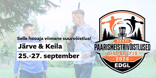 Eesti Paarismeistriv\u00f5istlused Discgolfis 2026