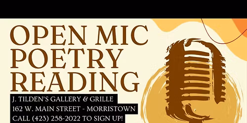 Spoken Word & Poetry Reading at J. Tilden\u2019s
