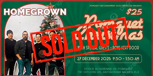 HOMEGROWN POMQUET CHRISTMAS with special guests BOYS NEXT DOOR