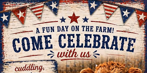 Red, White, and Blue Cupcakes with cows and Baby Goats