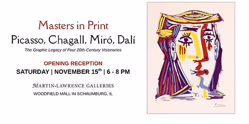 Masters in Print: Picasso, Chagall, Mir\u00f3, Dal\u00ed in Woodfield Mall