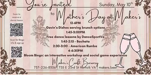 Free Dance Lessons for Mother's Day at Maker's Craft Brewery