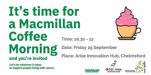 Macmillan coffee morning - for Health and Medtech Innovators.
