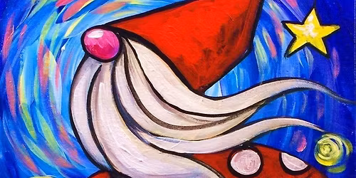 Mushroom Gnome Canvas Painting Craft Class Workshop