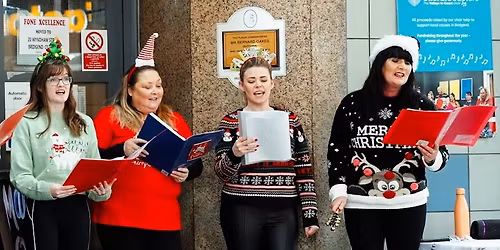 The Choral Coasters performance at Rhiw Shopping Centre