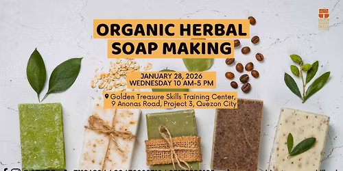 Organic Herbal Soap Making Seminar (Bar Soap)
