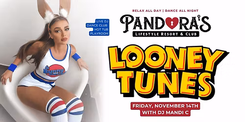 Looney Tunes at Pandora's Lifestyle and Nudist Resort, Dance Club, Hot Tub, Tiki Bar, Cafe, Playroom