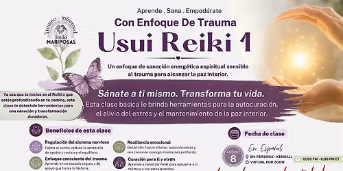 Con Enfoque De Trauma Usui Reiki Level 1