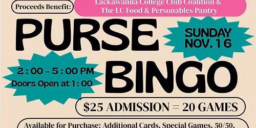Designer Purse Bingo at Lackawanna College