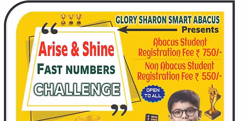 Arise and Shine Fast numbers challenge open competition 
