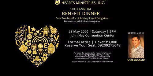Helping Hands Healing Hearts Ministries 10th Annual Benefit Dinner