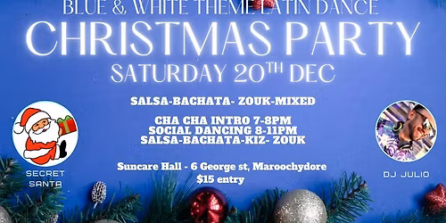 BLUE & WHITE THEME LATIN DANCE CHRISTMAS PARTY