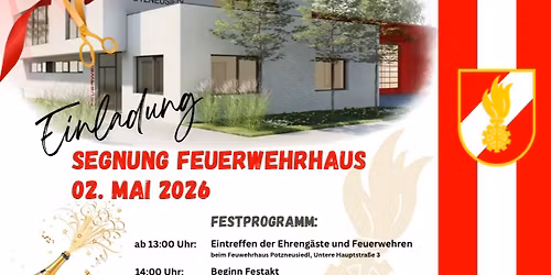 Segnung Feuerwehrhaus Potzneusiedl\ud83d\ude92\ud83c\udfe1