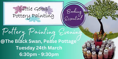 Adults Pottery Painting Evening @ The Black Swan, Pease Pottage