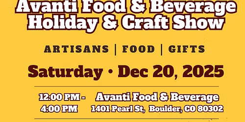Avanti Boulder  Holiday & Craft Show