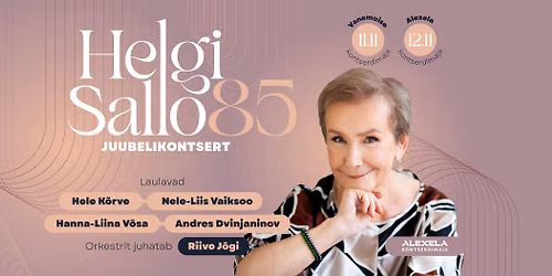 Helgi Sallo 85 juubelikontsert Alexela kontserdimajas