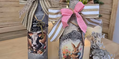 Bottle Decopauge Art Class