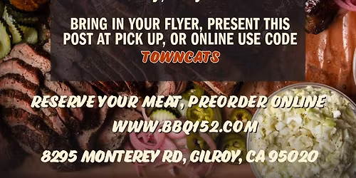 Fundraiser: BBQ 152 with TownCats - July 10