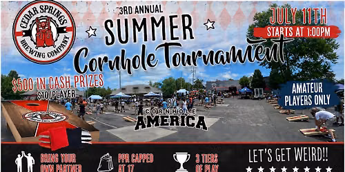 Cedar Springs 3rd Annual Summer Cornhole Tournament