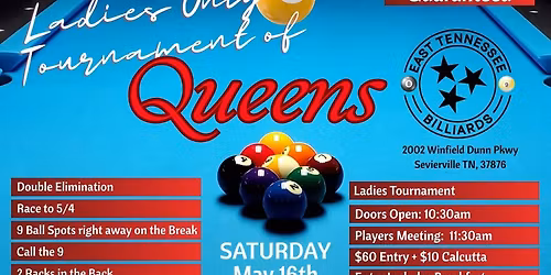 3rd Ladies Only 9 Ball Open Tournament