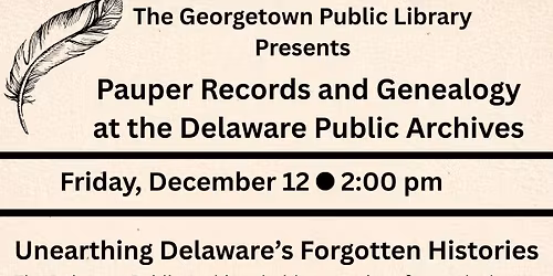 Pauper Records and Genealogy at the Delaware Public Archives