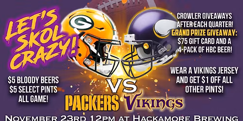 Let\u2019s Skol Crazy! Vikings Watch Party