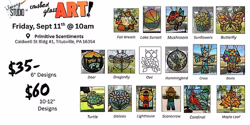 Crushed Glass Art @ Primitive Scentiments (Sept 11th)