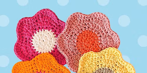 Crochet Flower Coaster with Lil' Hippie Co. (plus DIY Kit to take home!)