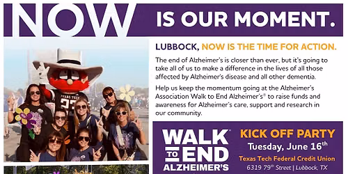 WALK Kick Off Party & Ribbon Cutting - WALK to End Alzheimer's - Lubbock
