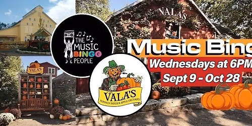 Music Bingo Wednesdays at Vala's Pumpkin Patch