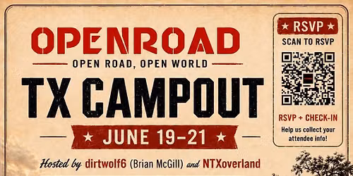 Openroad4wd -  Community Camp weekend! 