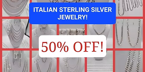 \ud83d\udca550% OFF ITALIAN STERLING SILVER JEWELRY SALE! (RINGS,CHAINS, PENDANTS, EARRINGS)