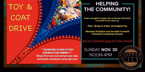 Annual Dave Dominic Toy and Coat Drive