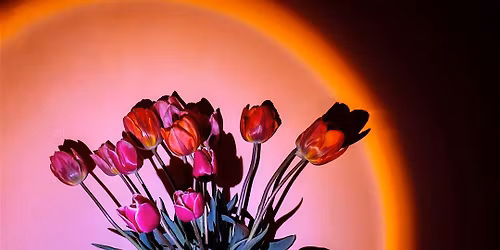 L\u00e1mpara con flores