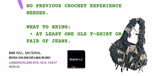 Upcycled Crochet Bag made from old clothes