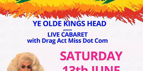 Live drag cabaret evening with Miss Dot Com
