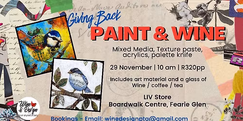 Paint & Sip - Mixed Media - The Giving Back Edition